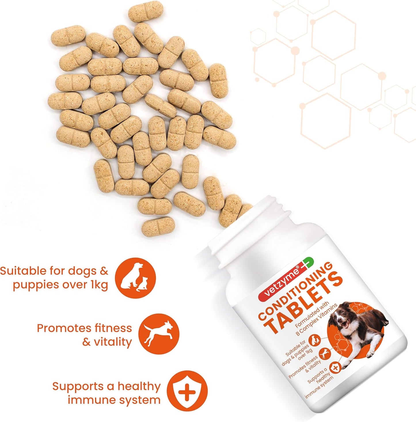 Vetzyme 犬食用維他命 B+B 雜全效保健鈣片(100粒)