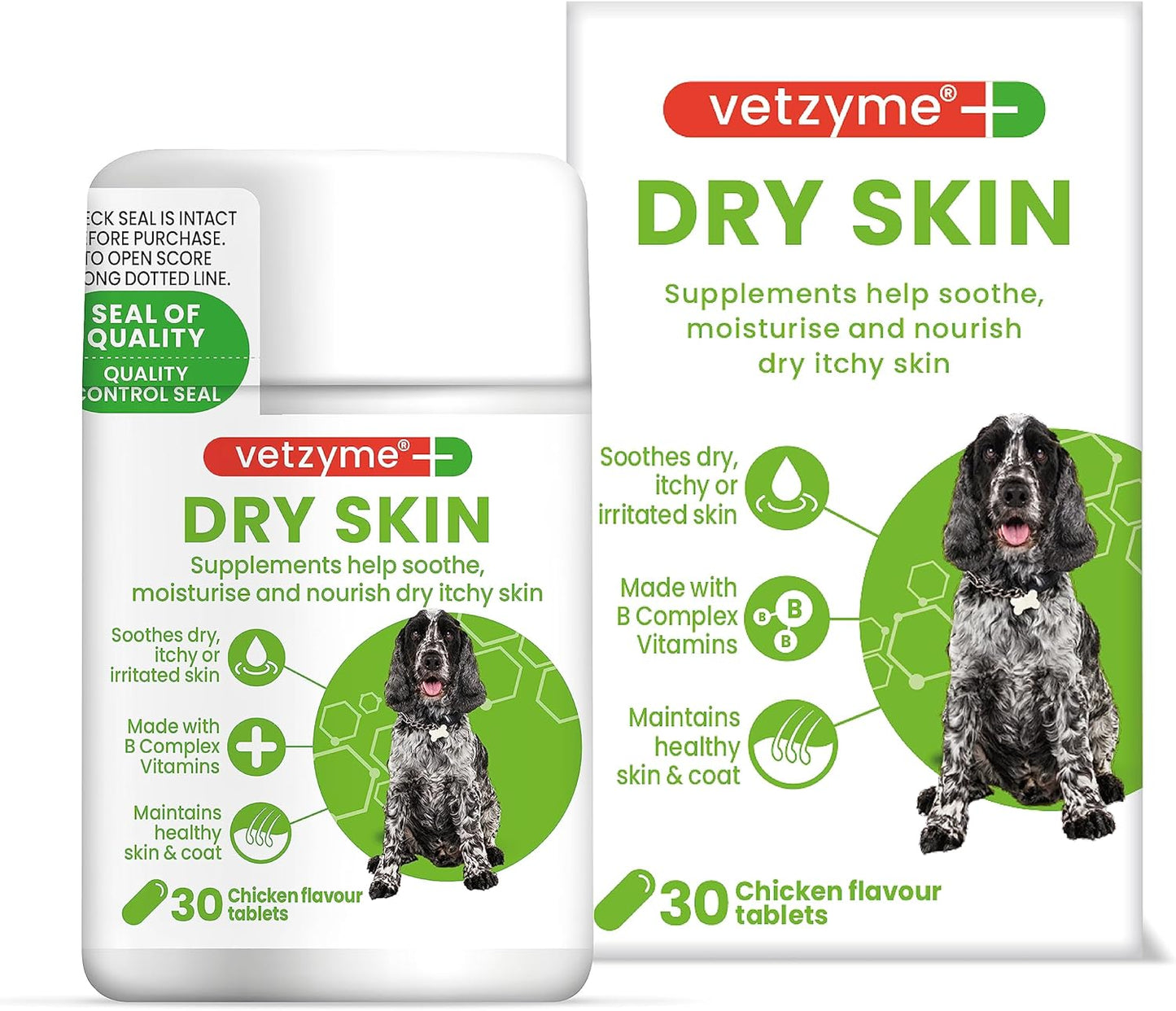 Vetzyme 犬食用乾性皮膚調節丸 30粒